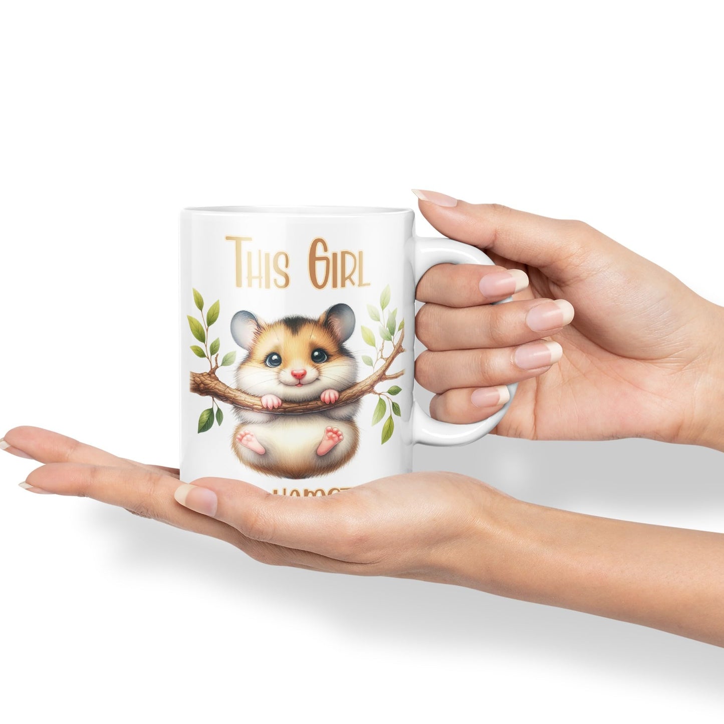 This Girl Loves Hamster Joke sarkasm Sarcastic Ceramic Coloured Mug Cup for Tea Coffee Hot Brew 330ml 11Oz Gift