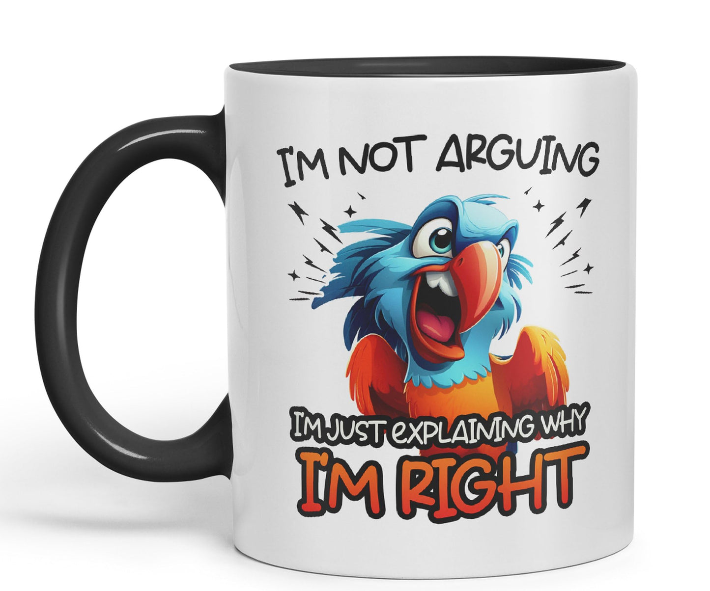 I'm Not Arguing, I'm just expaining why I'm Right Joke sarkasm Sarcastic Ceramic Coloured Mug Cup for Tea Coffee Hot Brew 330ml 11Oz Gift