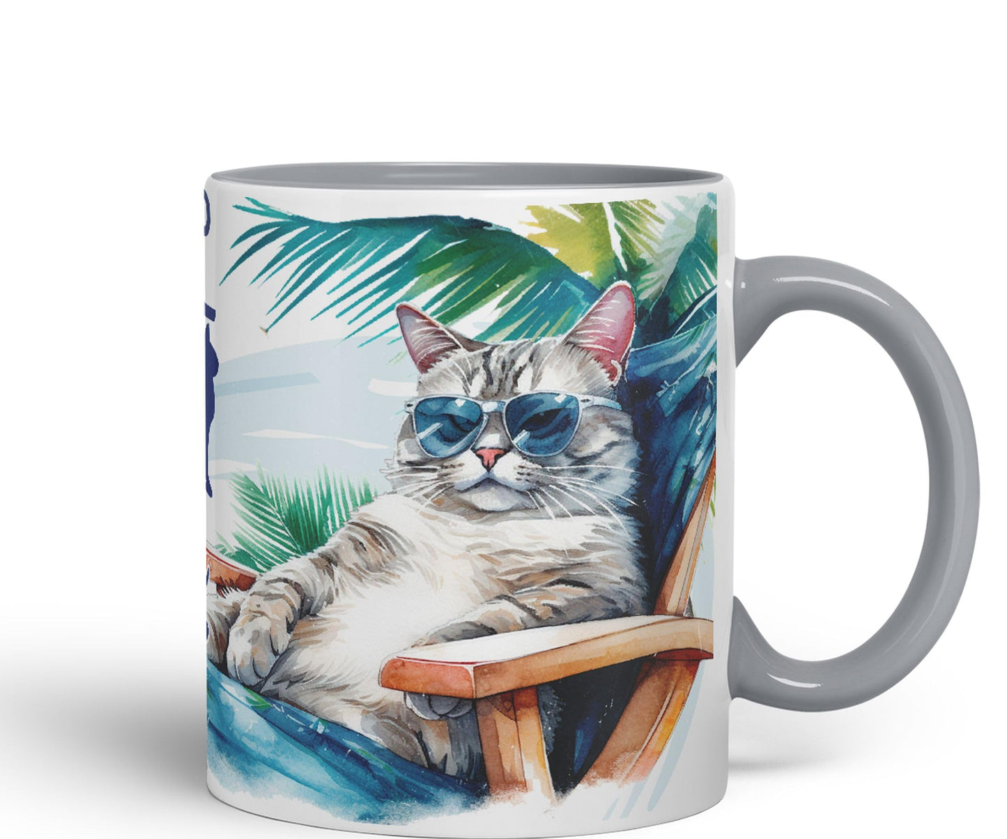 Vixar Cat Lover I Work Hard so My cat can Have a Better Life Coloured Ceramic Mug Cup Gift 330ml 11oz Work Office Tea Coffee
