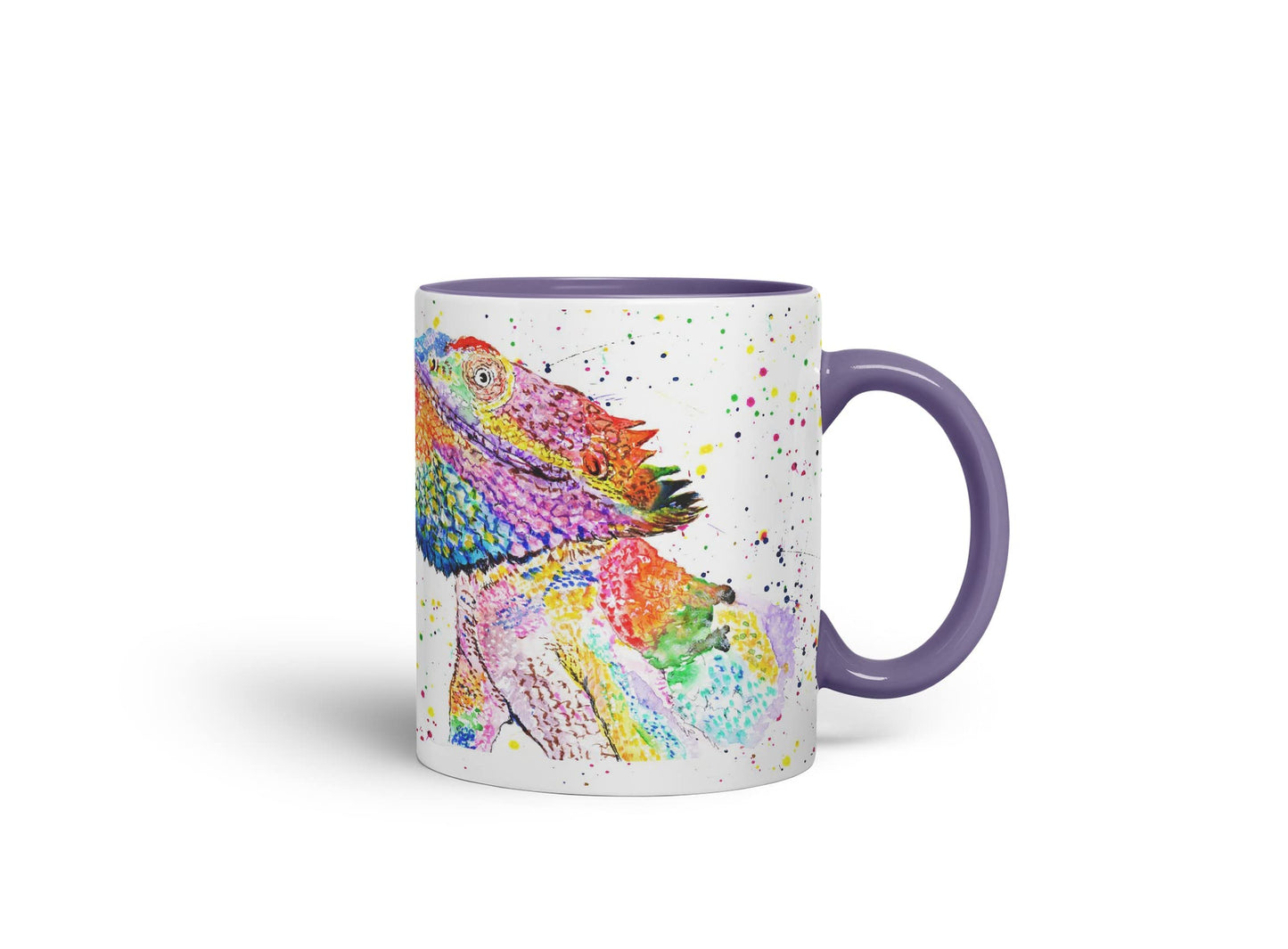 Vixar Bearded Dragon Reptile Pogona Pet Animals Watercolour Art Coloured Mug Cup Gift Birthday Work Office Tea Coffee