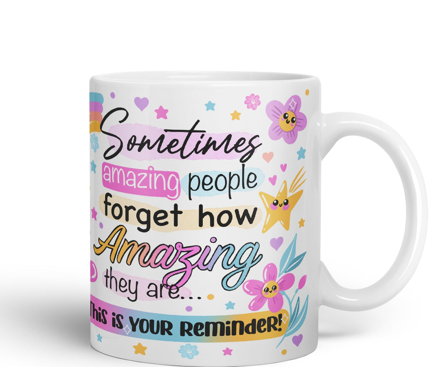 Vixar Sometimes Amazing People Forgot... Coloured Ceramic Mug Cup Gift 330ml 11oz Work Office Tea Coffee Gift