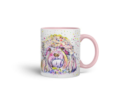 Vixar Cavapoo Puppies Dog Pet Animals Watercolour Art Coloured Mug Cup Gift Birthday Work Office Tea Coffee