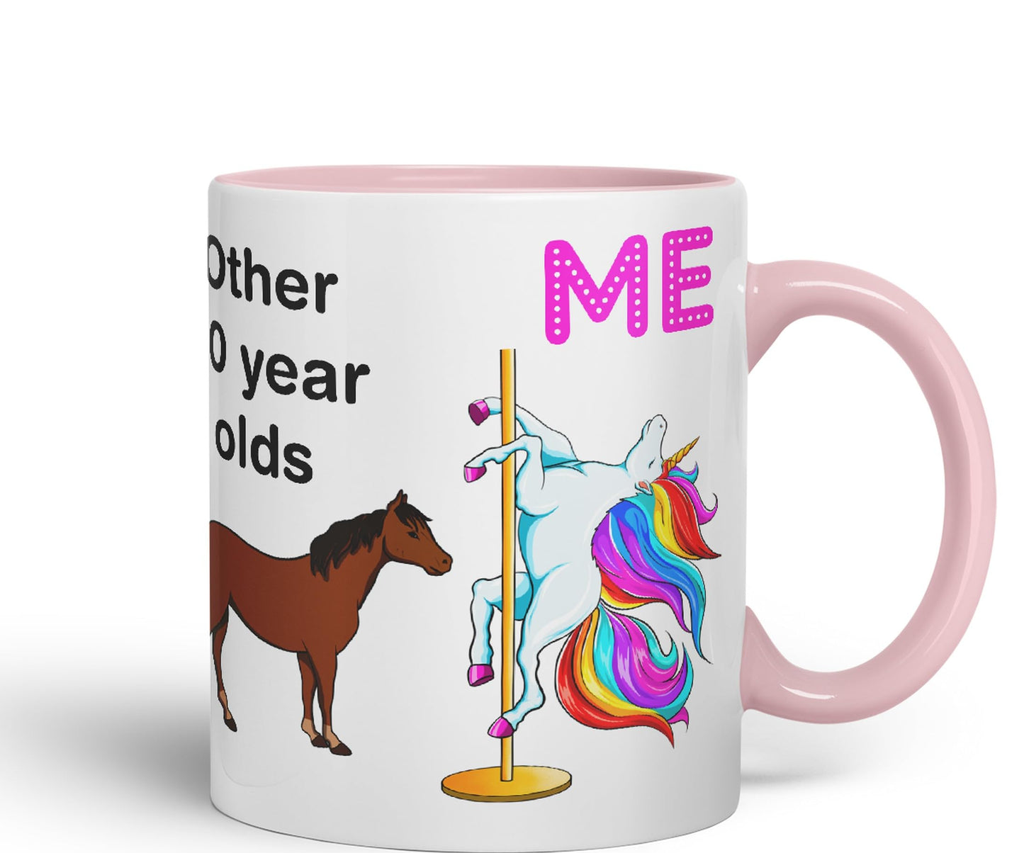 Vixar Pole Dance Unicorn 50th Birthday Other 50 Year Older Coloured 330 ml Mug Cup Gift Work Office Tea Coffee