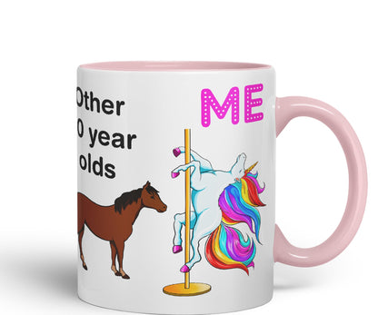 Vixar Pole Dance Unicorn 50th Birthday Other 50 Year Older Coloured 330 ml Mug Cup Gift Work Office Tea Coffee
