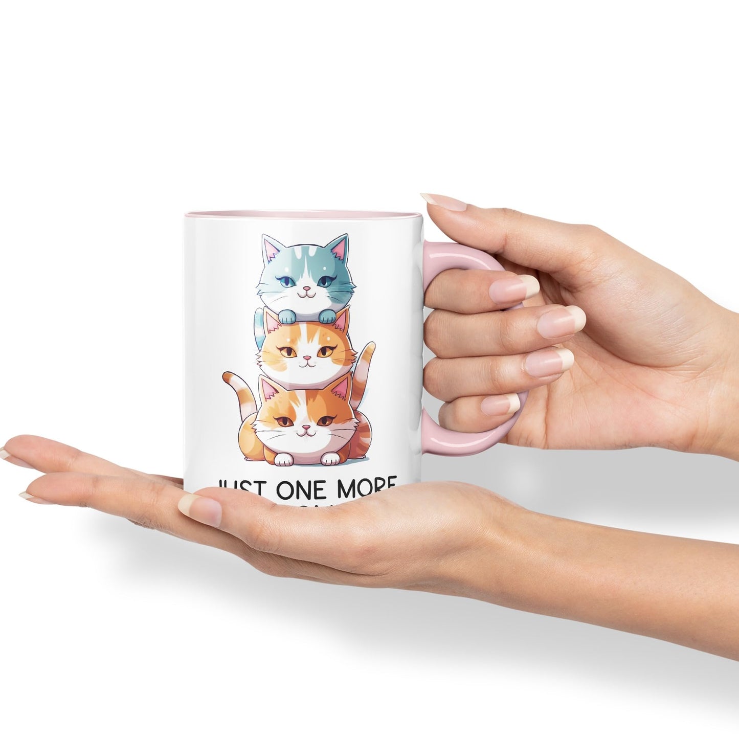 Just one More.. I Pomise Cats cat Sarcastic Joke Ceramic Coloured Mug Cup for Tea Coffee Hot Brew 330ml 11Oz
