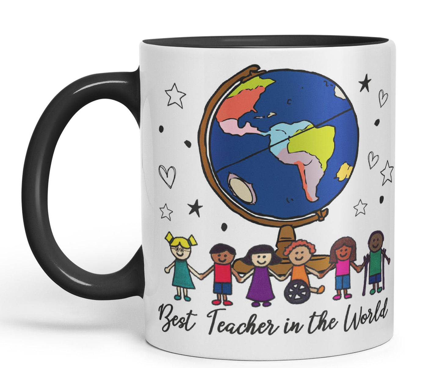 Vixar Best Teacher in The World, Teacher Mug, Teacher Gift from Kids, School Gift, end of Year