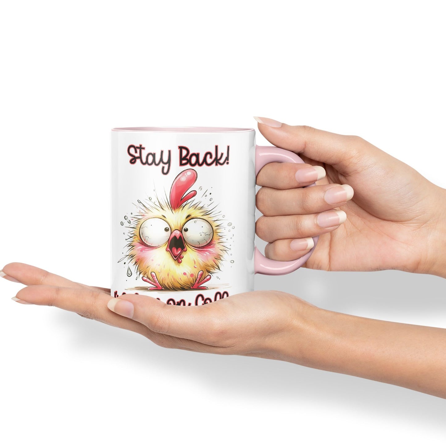 Stay Back! I'm Low on Coffee, Joke sarkasm Sarcastic Ceramic Coloured Mug Cup for Tea Coffee Hot Brew 330ml 11Oz Gift