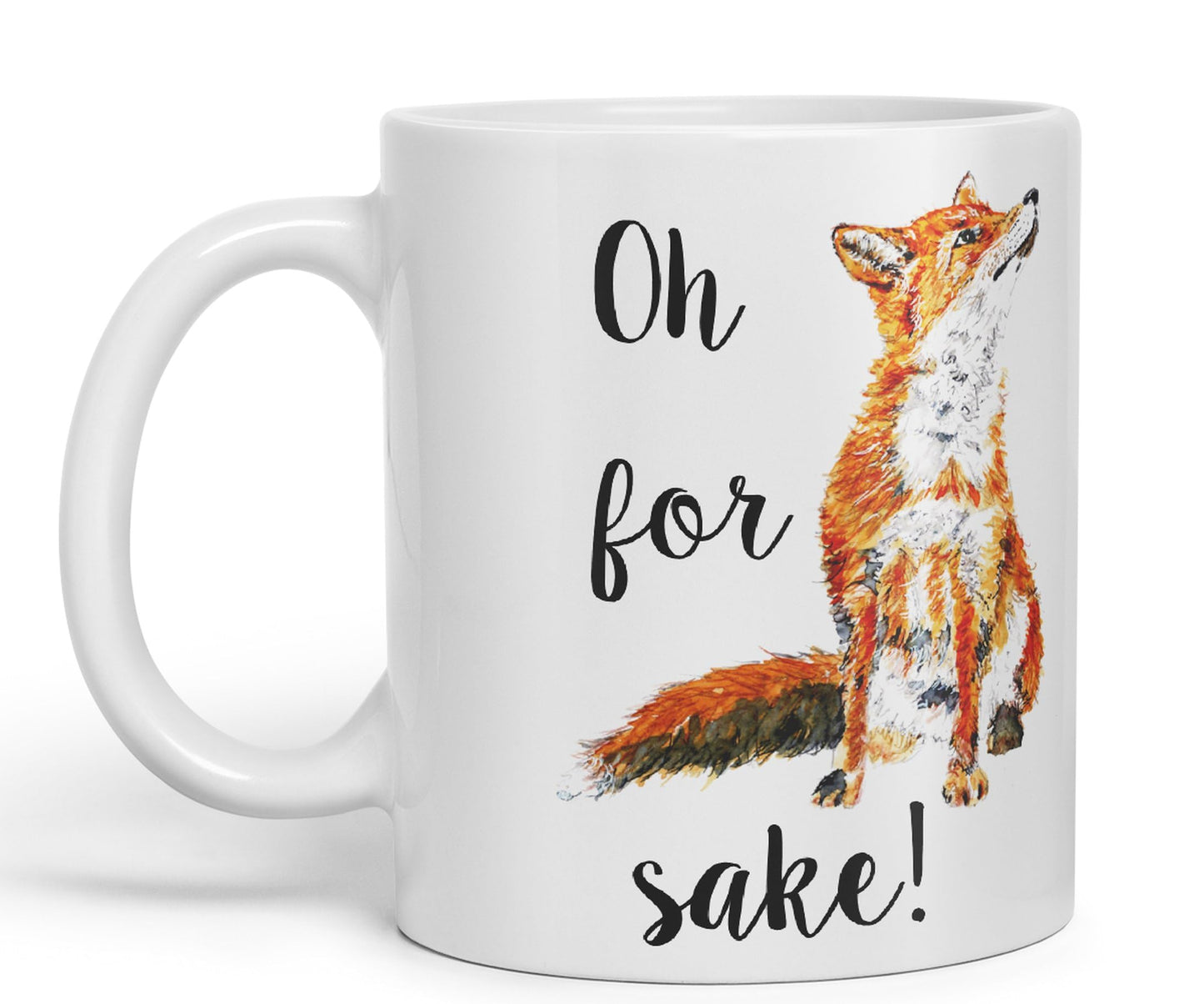Vixar Oh for Fox Sake Ceramic 330 ml Coloured Mug Cup Gift Tea Coffee Christmas Office Home Joke