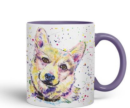 Vixar Corgi Dog Pet Animals Watercolour Art Coloured 330 ml Mug Cup Gift Birthday Work Office Tea Coffee