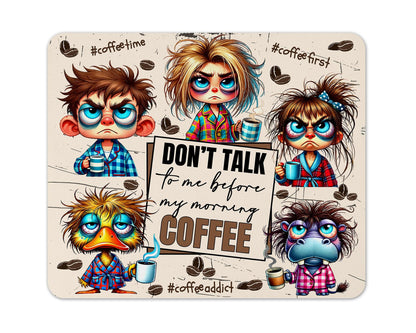 Funny Animals Fabric Mouse Pad 5mm Rectangle – Sarcastic Gift for Desk, Office & Home, 196×235 mm