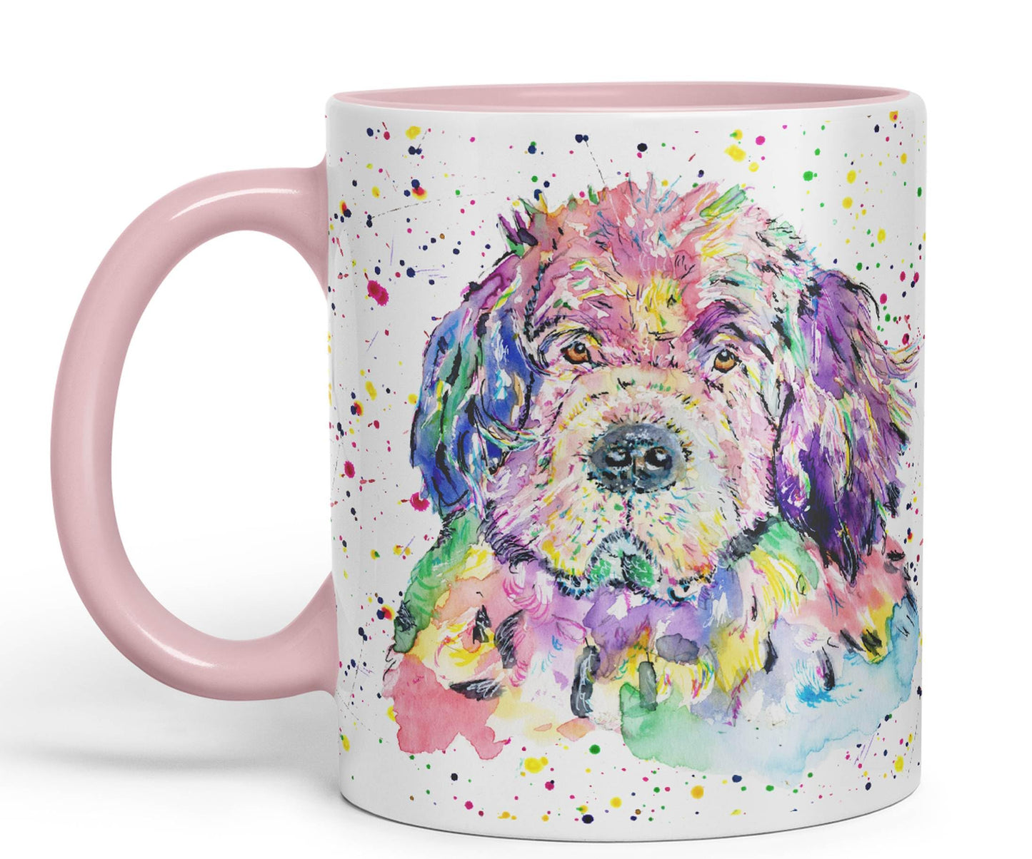 Newfoundland Dog Pet animals Watercolour Ceramic Coloured Mug Cup for Tea Coffee Hot brew 330ml 11Oz Gift