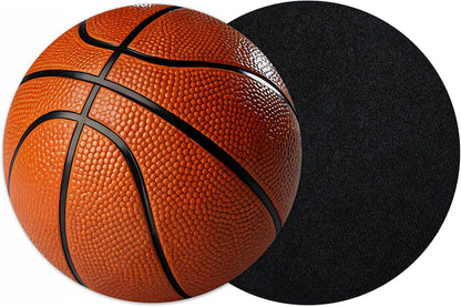 Vixar Basketball Round Mouse Mat – Sports Fabric Mouse Pad with 5mm Non-Slip Rubber Base, 202mm (basketball)