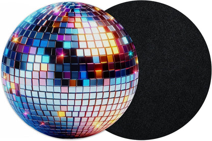 Vixar Colourful Disco Ball Round Mouse Mat – Party Fabric Mouse Pad with 5mm Non-Slip Rubber Base, 202mm (Colourful ball)
