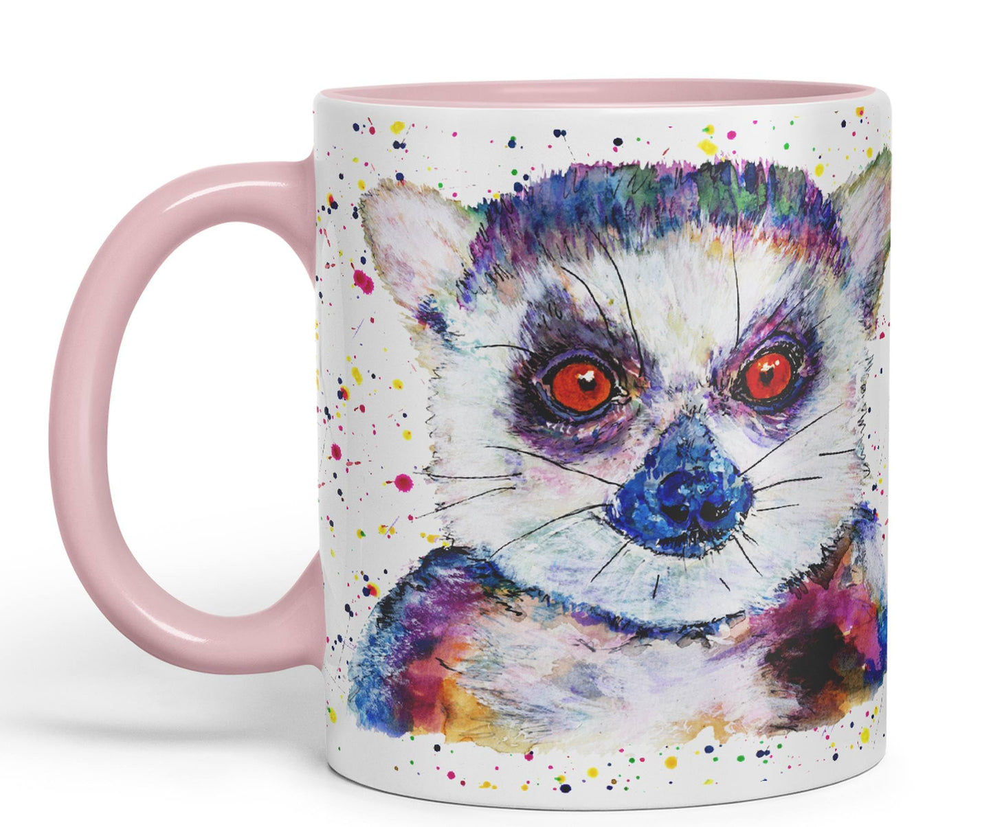 Vixar Lemur Watercolour Art Coloured 330 ml Mug Cup Gift Birthday Work Office Tea Coffee