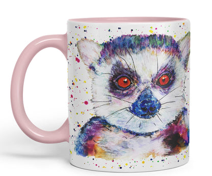 Vixar Lemur Watercolour Art Coloured 330 ml Mug Cup Gift Birthday Work Office Tea Coffee