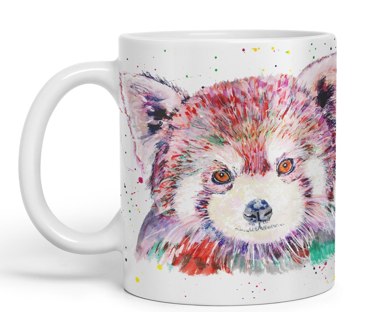 Vixar Red Panda Animals Watercolour Art Coloured Ceramic 330 ml Mug Cup Gift Birthday Work Office Tea Coffee