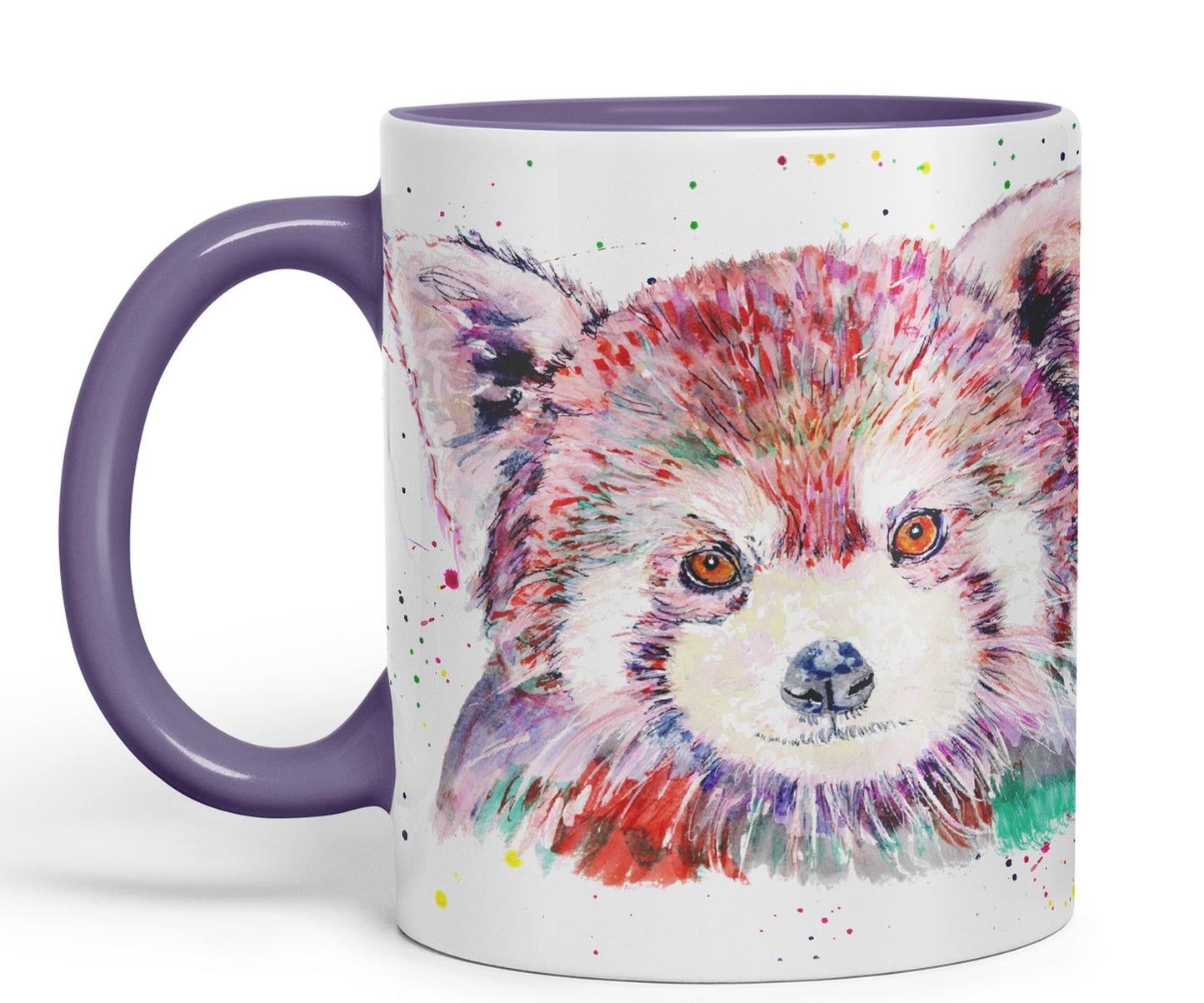 Vixar Red Panda Animals Watercolour Art Coloured Ceramic 330 ml Mug Cup Gift Birthday Work Office Tea Coffee