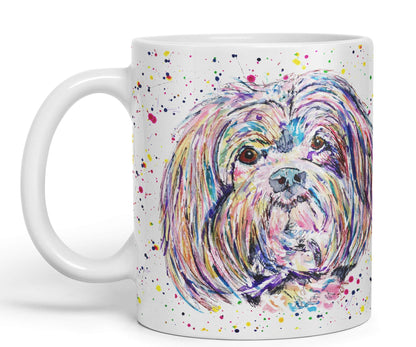 Vixar Maltese Dog Pet Watercolour Art Coloured 330 ml Mug Cup Gift Birthday Work Office Tea Coffee
