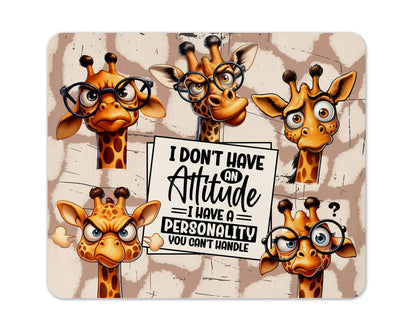 Funny Animals Fabric Mouse Pad 5mm Rectangle – Sarcastic Gift for Desk, Office & Home, 196×235 mm