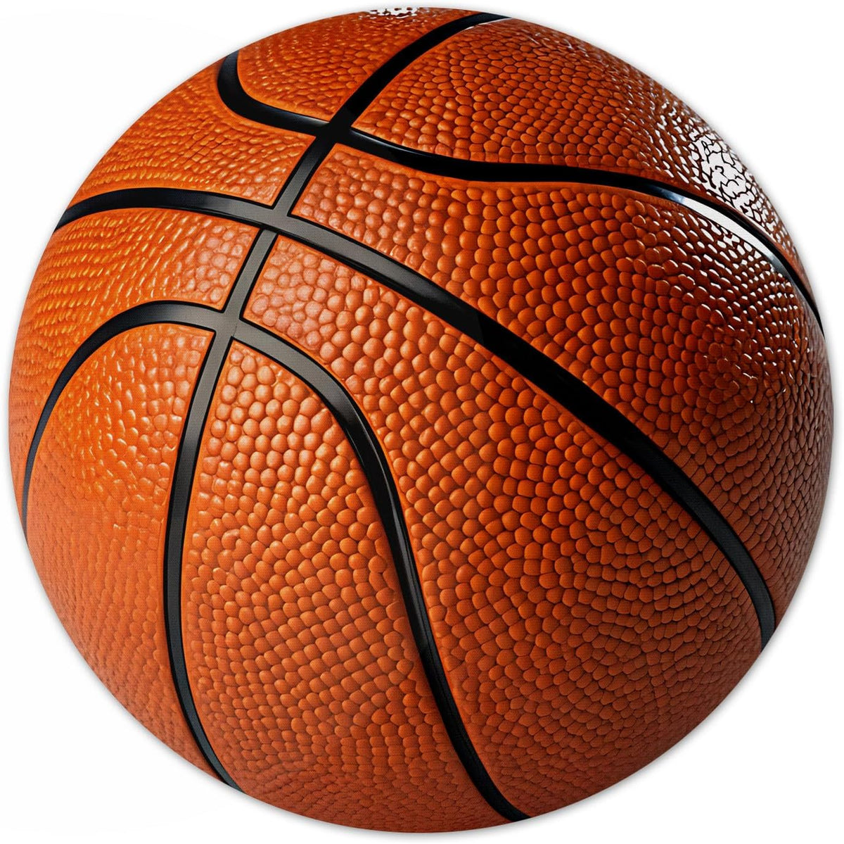 Vixar Basketball Round Mouse Mat – Sports Fabric Mouse Pad with 5mm Non-Slip Rubber Base, 202mm (basketball)