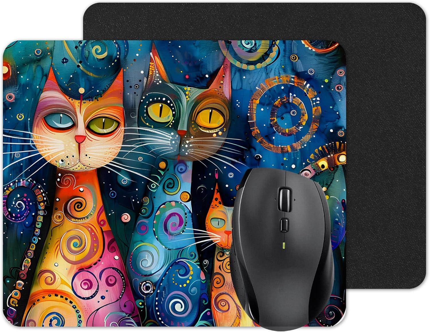 Vixar Colourful Cats – Artistic Fabric Mouse Pad 5mm Rectangle