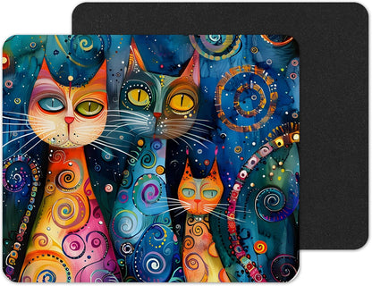 Vixar Colourful Cats – Artistic Fabric Mouse Pad 5mm Rectangle