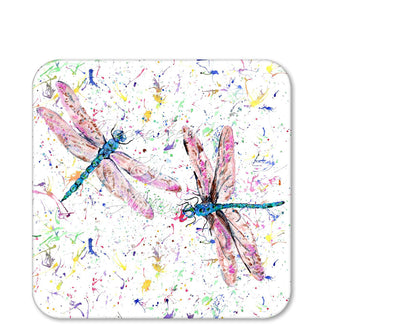 Coaster Dragonfly Dragonflies Animals Coasters Watercolour Art Gift Work Office Dining Tea coffee