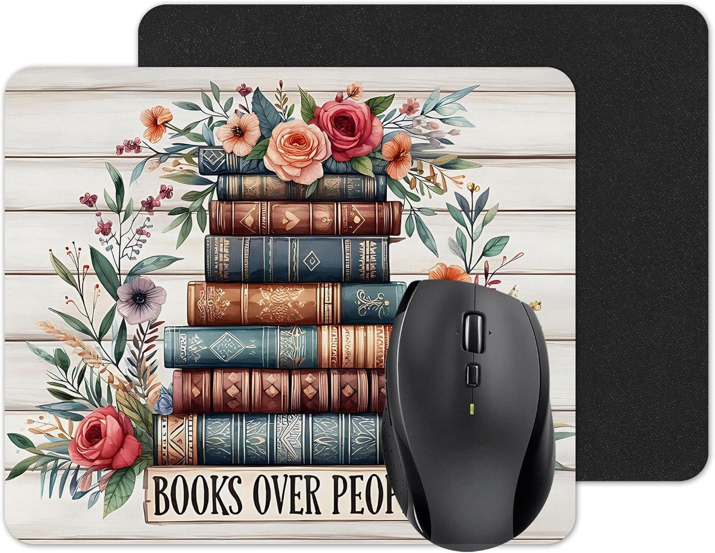 Vixar Books Over People – Floral Stack Fabric Mouse Pad 5mm Rectangle