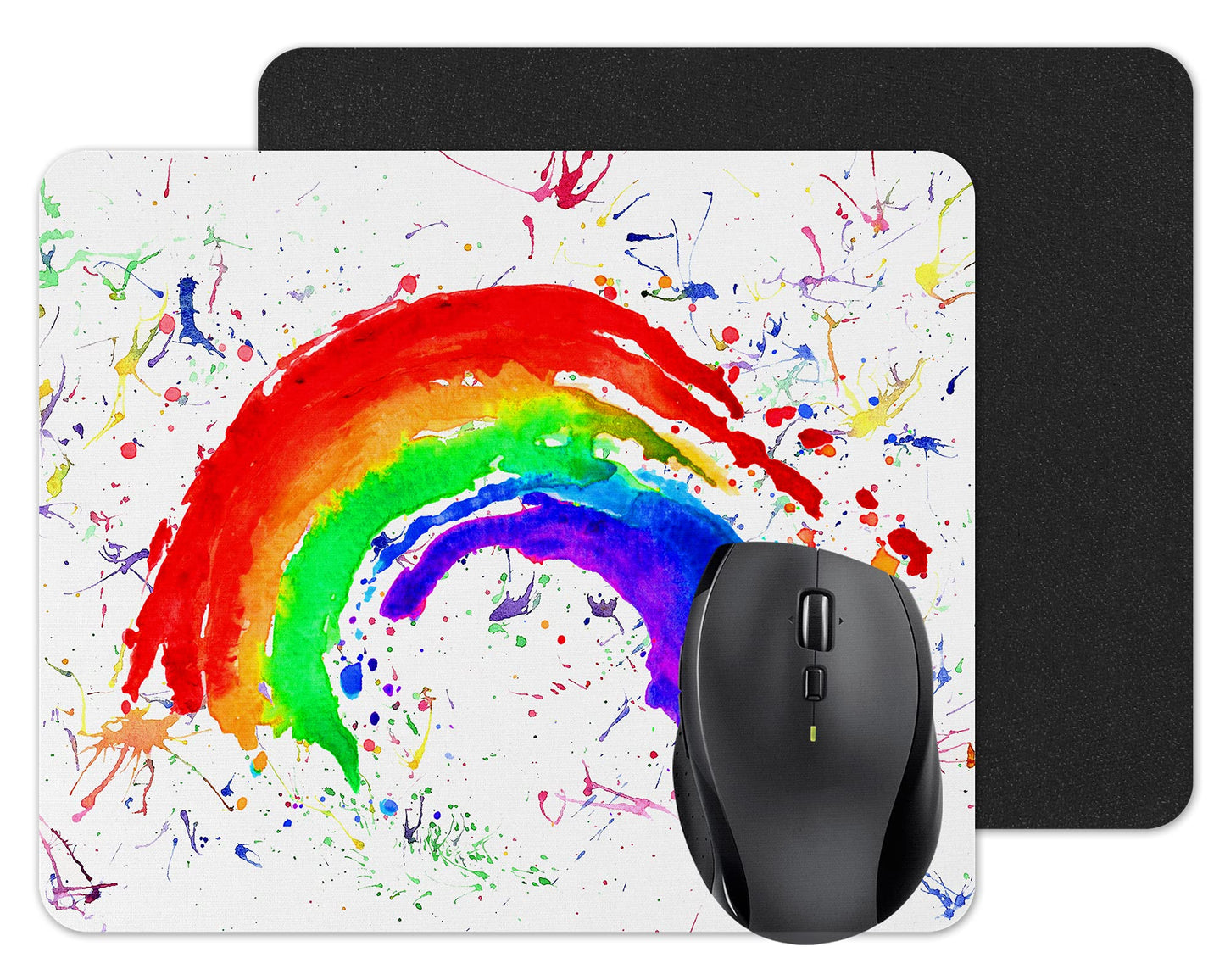 Mouse mat pad Watercolour Rainbow Art gift, christmas, Birthday