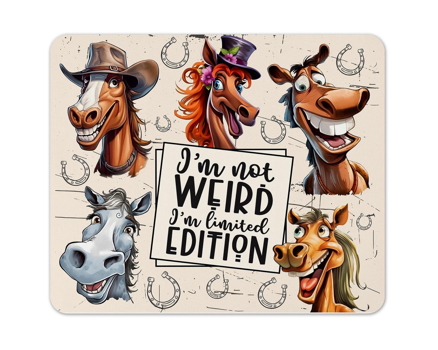 Funny Animals Fabric Mouse Pad 5mm Rectangle – Sarcastic Gift for Desk, Office & Home, 196×235 mm
