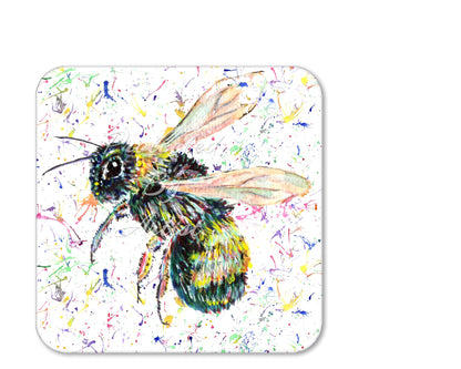 Coaster Bee Bees Honeycomb Wildlife Coasters Watercolour Art Gift Work Office Dining Tea coffee