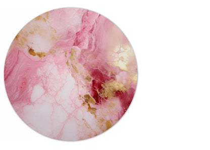 Vixar Green Marble Round Mouse Mat – Gold Effect Fabric Mouse Pad with 5mm Non-Slip Rubber Base, 202mm (Green)