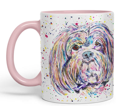 Vixar Maltese Dog Pet Watercolour Art Coloured 330 ml Mug Cup Gift Birthday Work Office Tea Coffee
