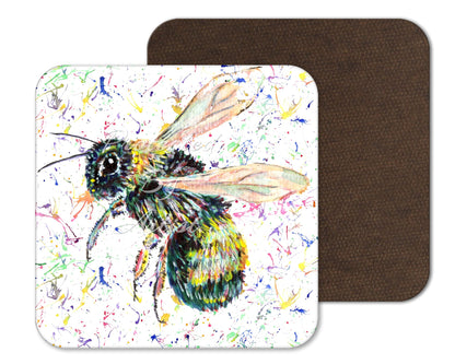 Coaster Bee Bees Honeycomb Wildlife Coasters Watercolour Art Gift Work Office Dining Tea coffee