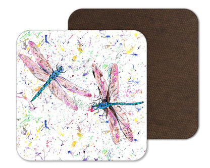 Coaster Dragonfly Dragonflies Animals Coasters Watercolour Art Gift Work Office Dining Tea coffee