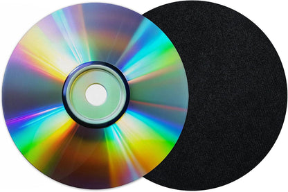 Vixar Compact Disc Round Mouse Mat – Colourful CD Fabric Mouse Pad with 5mm Non-Slip Rubber Base, 202mm (CD)