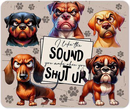 Funny Animals Fabric Mouse Pad 5mm Rectangle – Sarcastic Gift for Desk, Office & Home, 196×235 mm