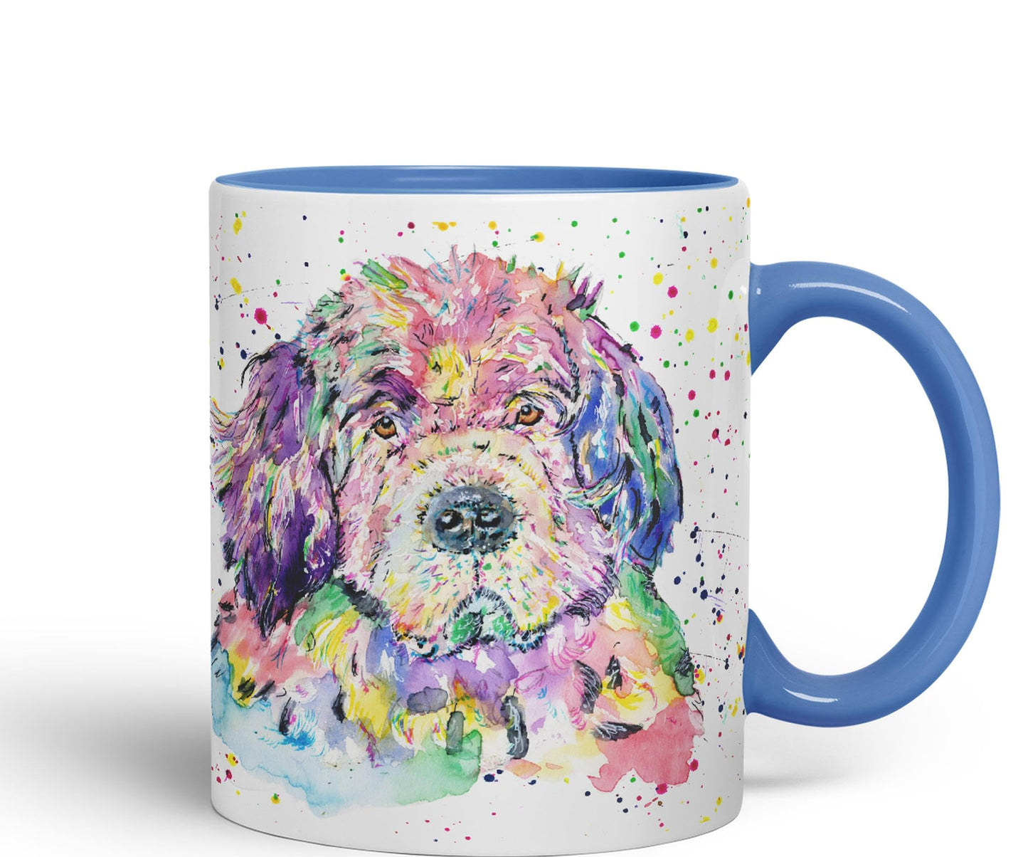 Newfoundland Dog Pet animals Watercolour Ceramic Coloured Mug Cup for Tea Coffee Hot brew 330ml 11Oz Gift