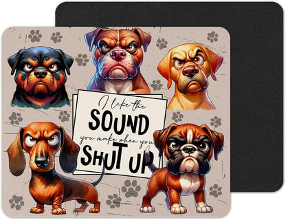 Funny Animals Fabric Mouse Pad 5mm Rectangle – Sarcastic Gift for Desk, Office & Home, 196×235 mm