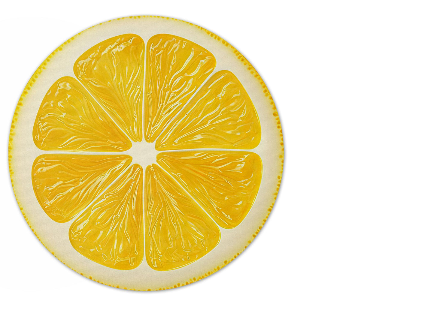 Vixar Coconut Round Mouse Mat – Tropical Fruit Fabric Mouse Pad with 5mm Non-Slip Rubber Base, 202mm (Coconut)