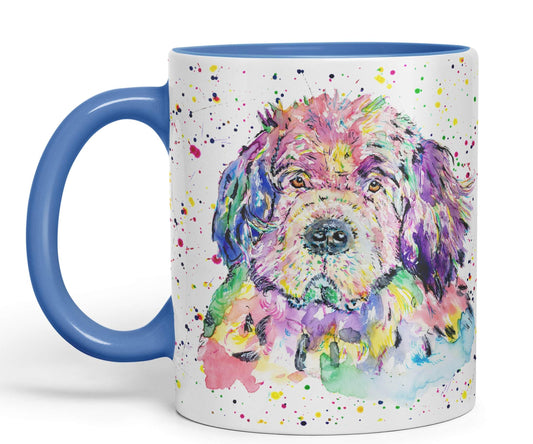 Newfoundland Dog Pet animals Watercolour Ceramic Coloured Mug Cup for Tea Coffee Hot brew 330ml 11Oz Gift