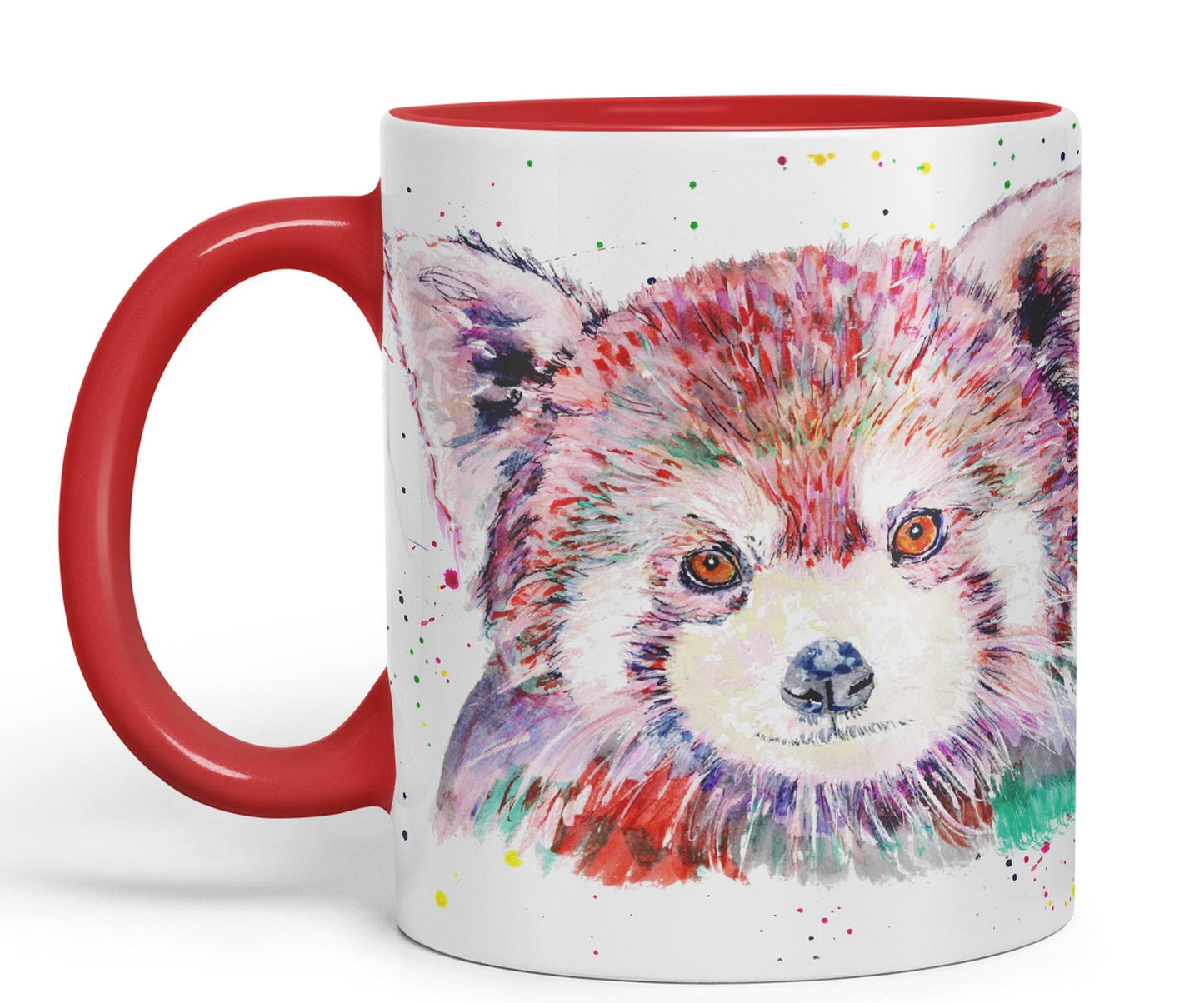 Vixar Red Panda Animals Watercolour Art Coloured Ceramic 330 ml Mug Cup Gift Birthday Work Office Tea Coffee