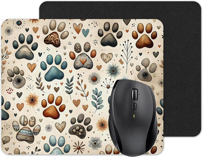 Vixar Paws & Hearts – Cute Pet Lovers Fabric Mouse Pad 5mm Rectangle