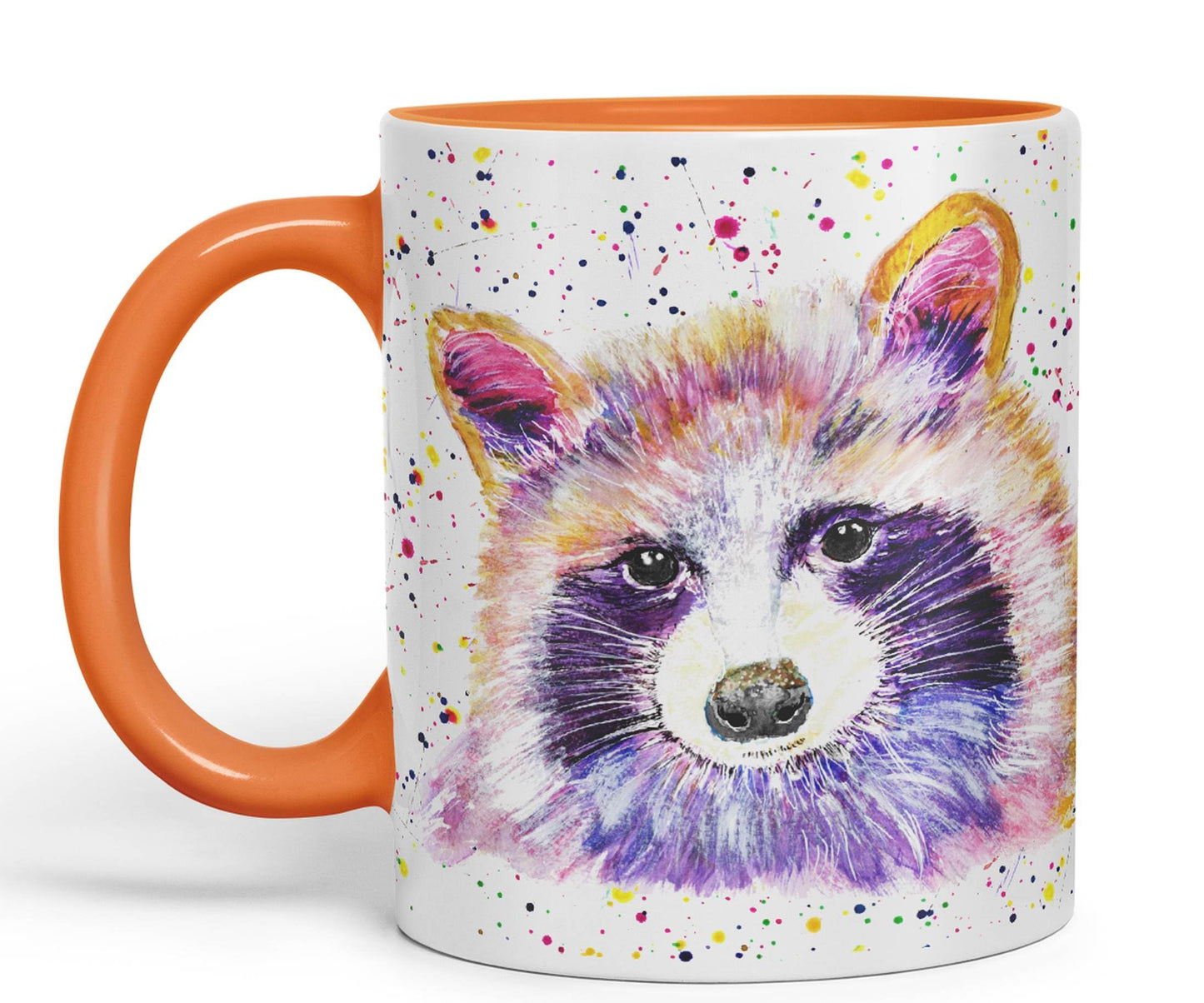 Racoon animals Watercolour Ceramic Coloured Mug Cup for Tea Coffee Hot brew 330ml 11Oz Gift