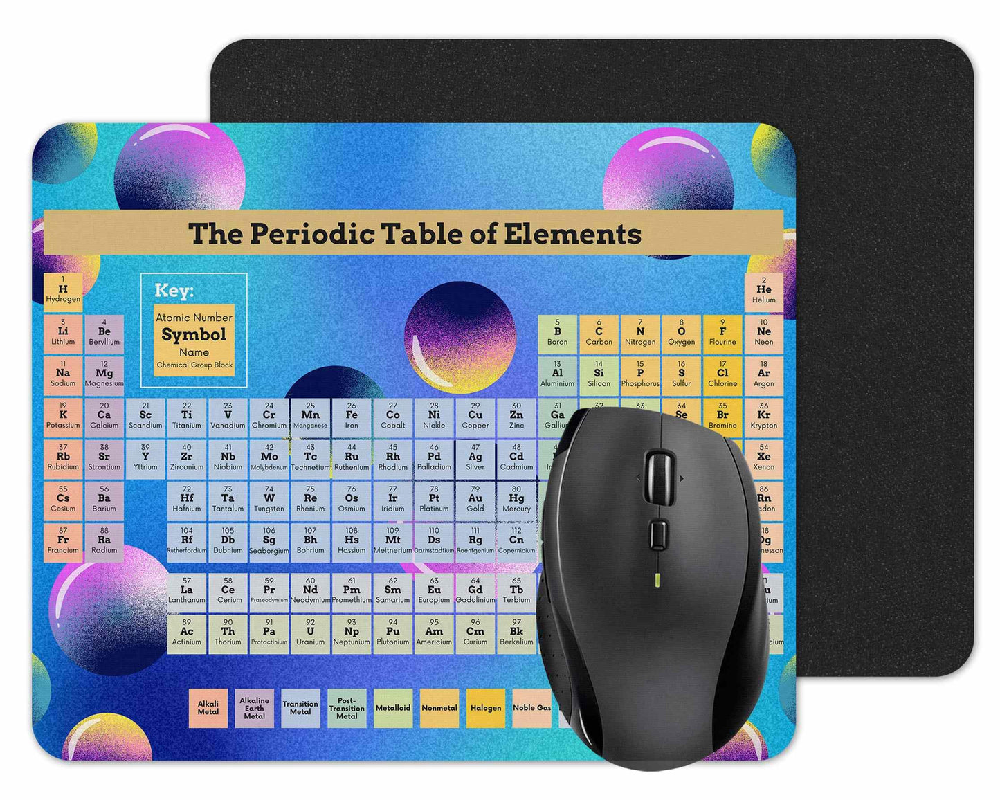 Vixar The Periodic Table of Elements Mouse mat pad for UK with Holiday Non Slip PC Desktop Laptop for school home office work