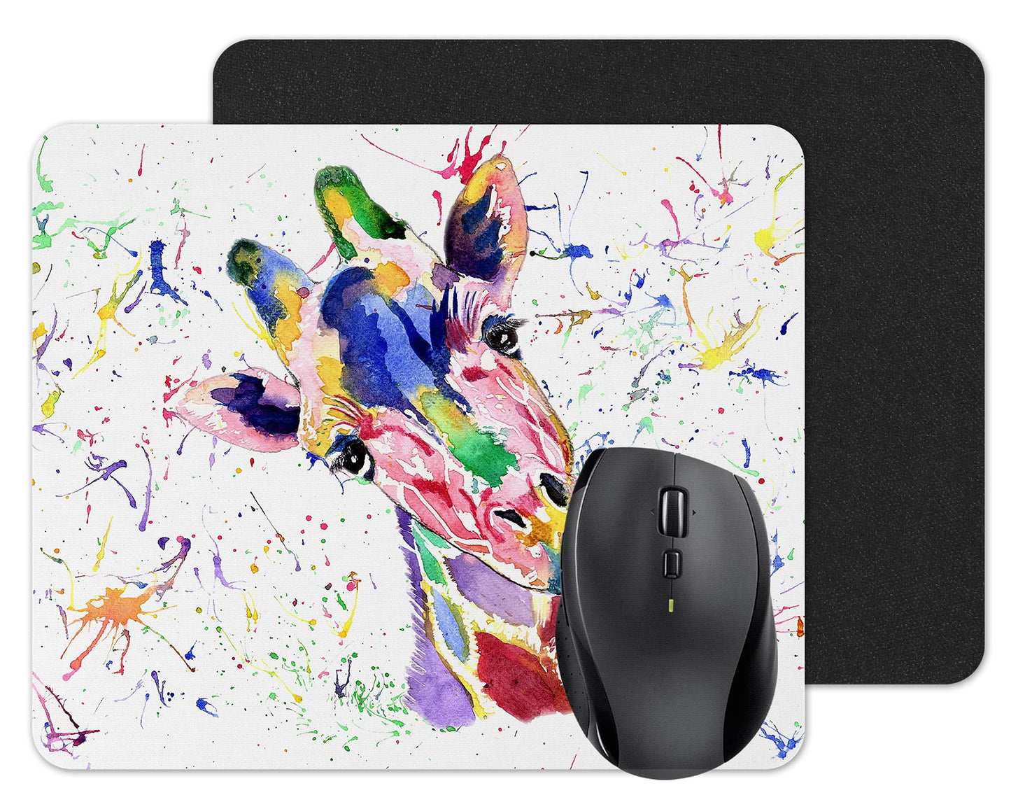 Mouse mat pad Watercolour Rainbow Art gift, christmas, Birthday