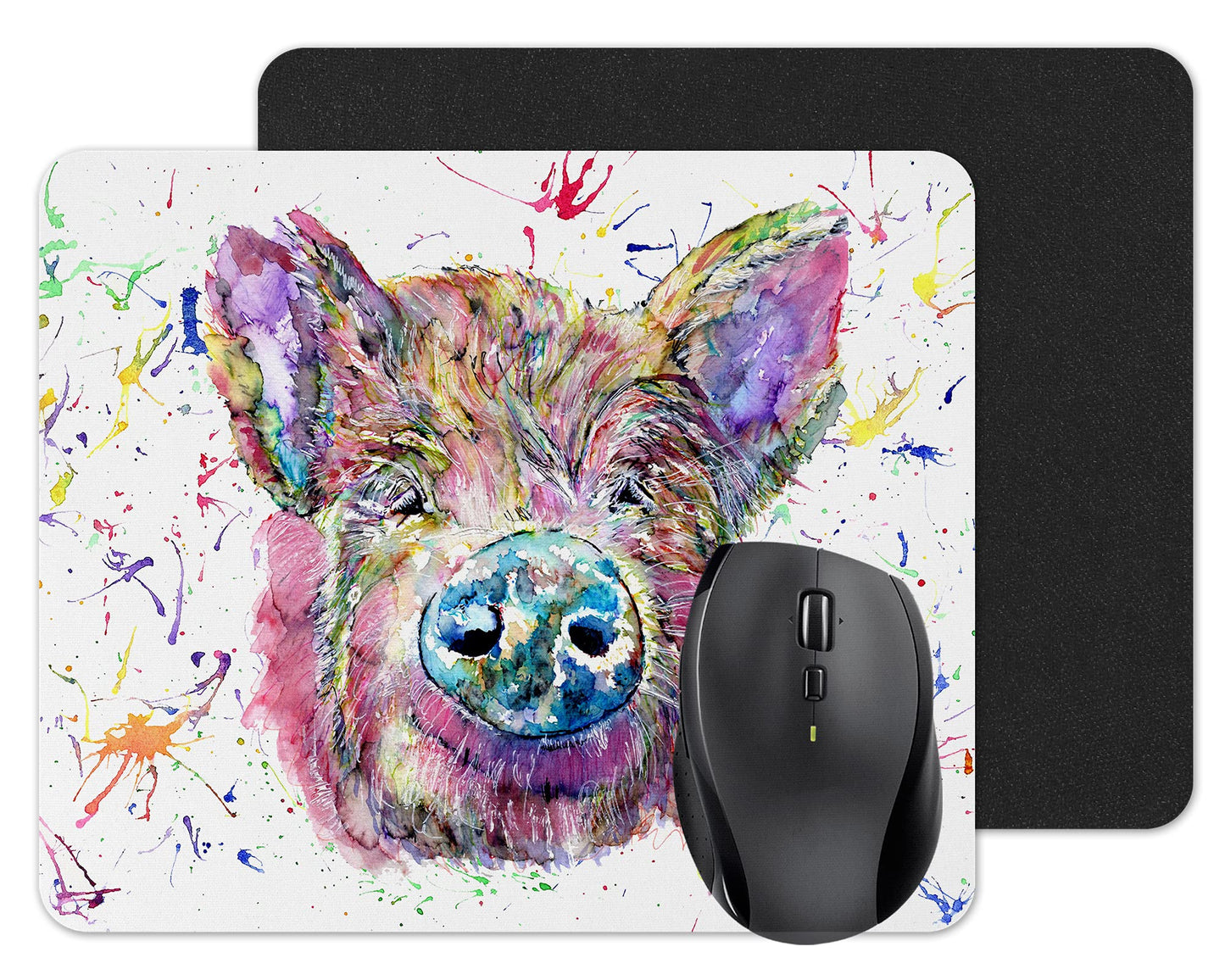 Mouse mat pad Watercolour Rainbow Art gift, christmas, Birthday