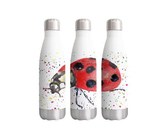 Ladybird Wildlife Animals Watercolour Rainbow Art Bottle  500ml