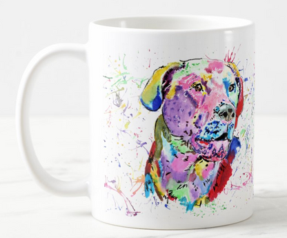 Labrador Dog Gundog Pet Animals Watercolour Rainbow Art Coloured Mug Cup