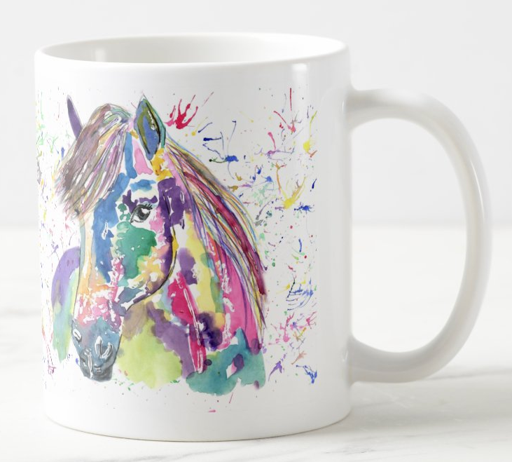 Phoenix Watercolour Rainbow Art Coloured Mug Cup